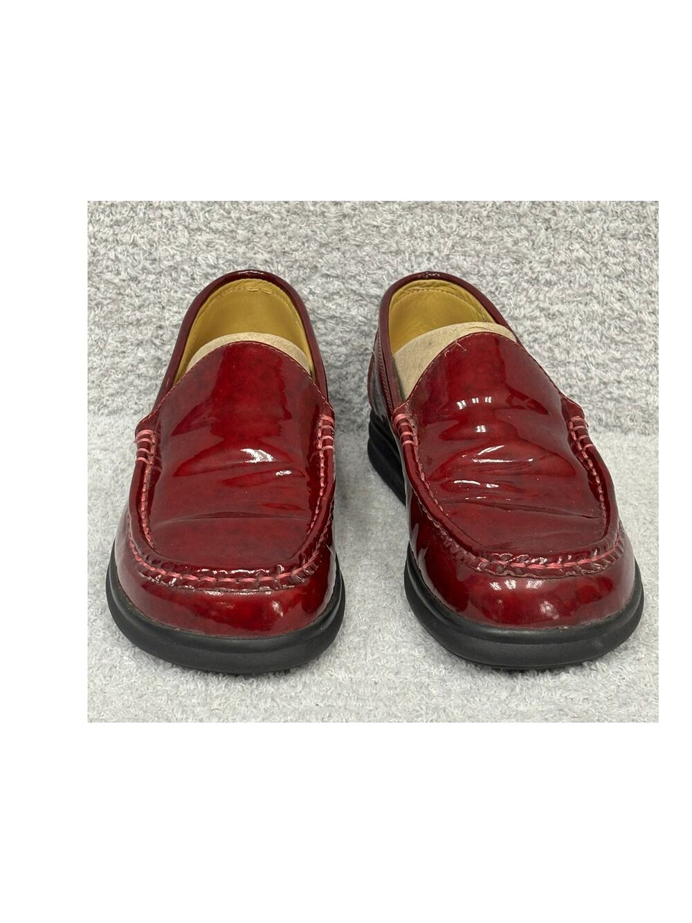 Footprints by Birkenstock Red Patent Leather Loafers Size 6 #73467
